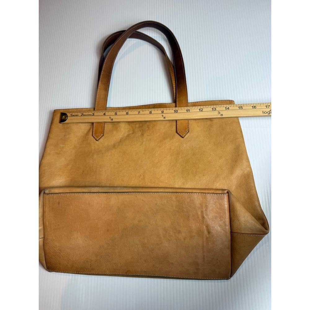 Madewell Transport Tote English Saddle Tan Leather‎ Shoulder Bag Large G1263 - Picture 2 of 16